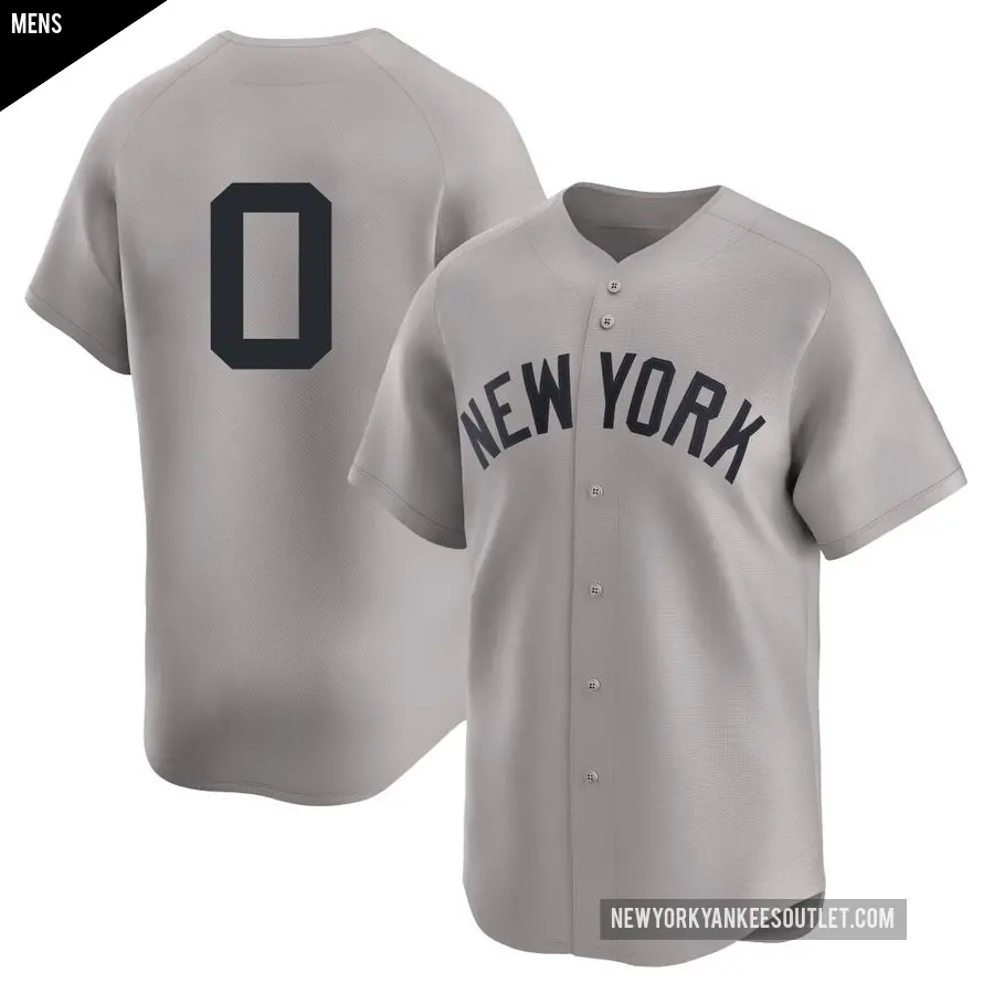 Men's New York Yankees ＃0 Marcus Stroman Limited Gray Away 2nd Jersey