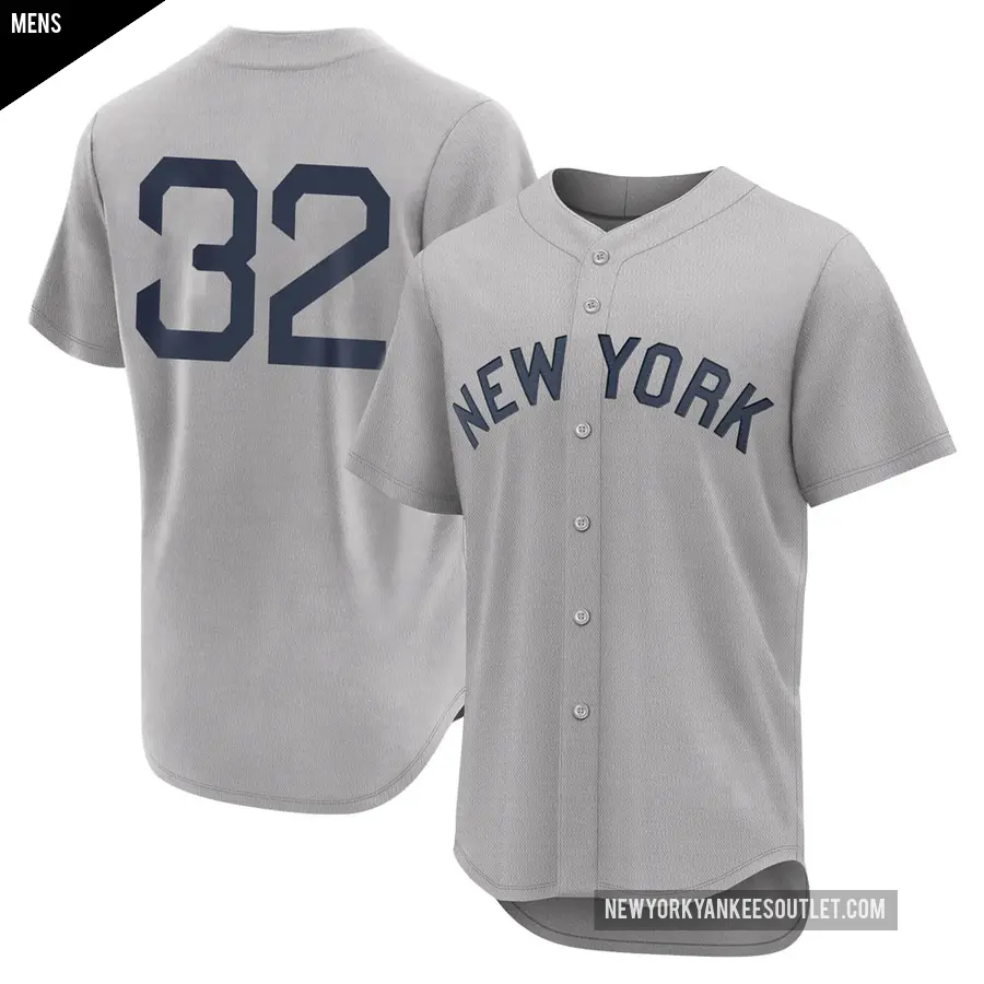 Men's New York Yankees ＃32 Elston Howard Authentic Gray 2021 Field of Dreams Jersey