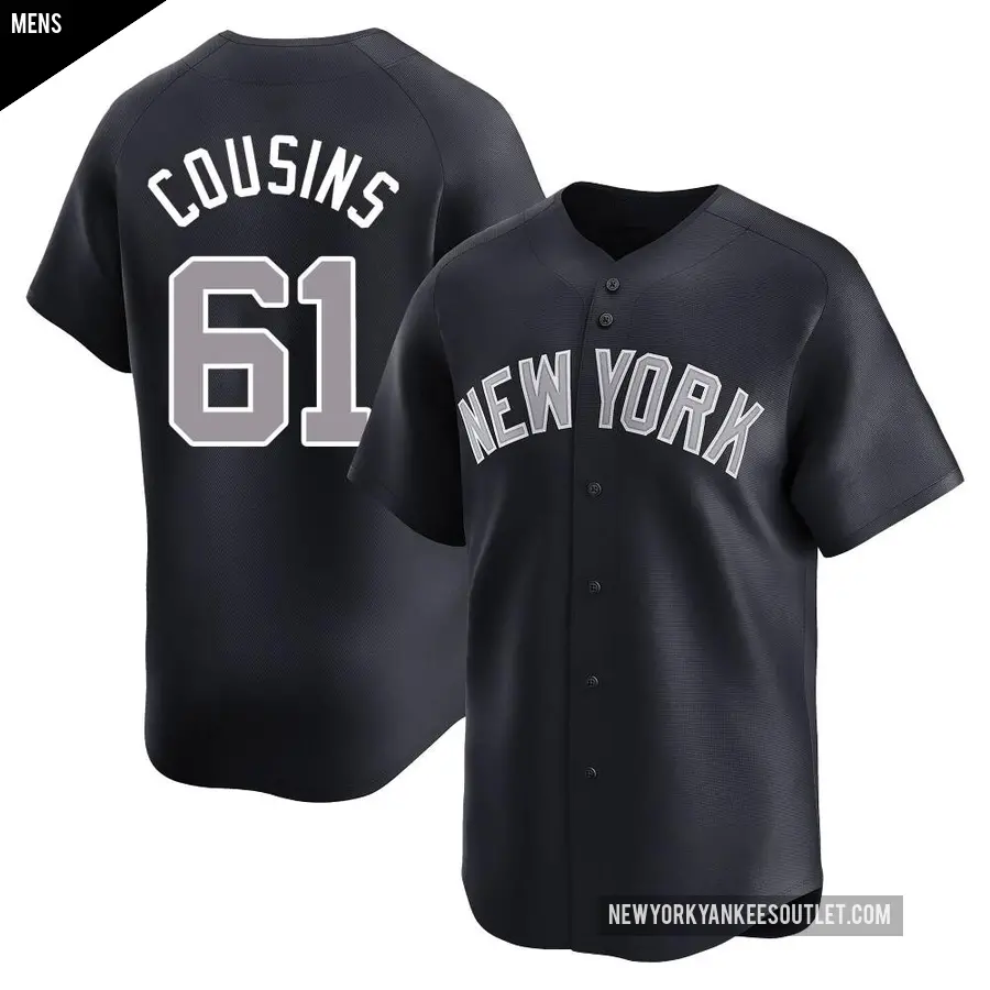 Men's New York Yankees ＃61 Jake Cousins Limited Navy Alternate Jersey