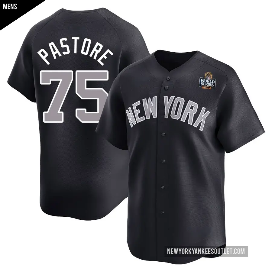 Men's New York Yankees ＃75 Duncan Pastore Limited Navy Alternate 2024 World Series Jersey