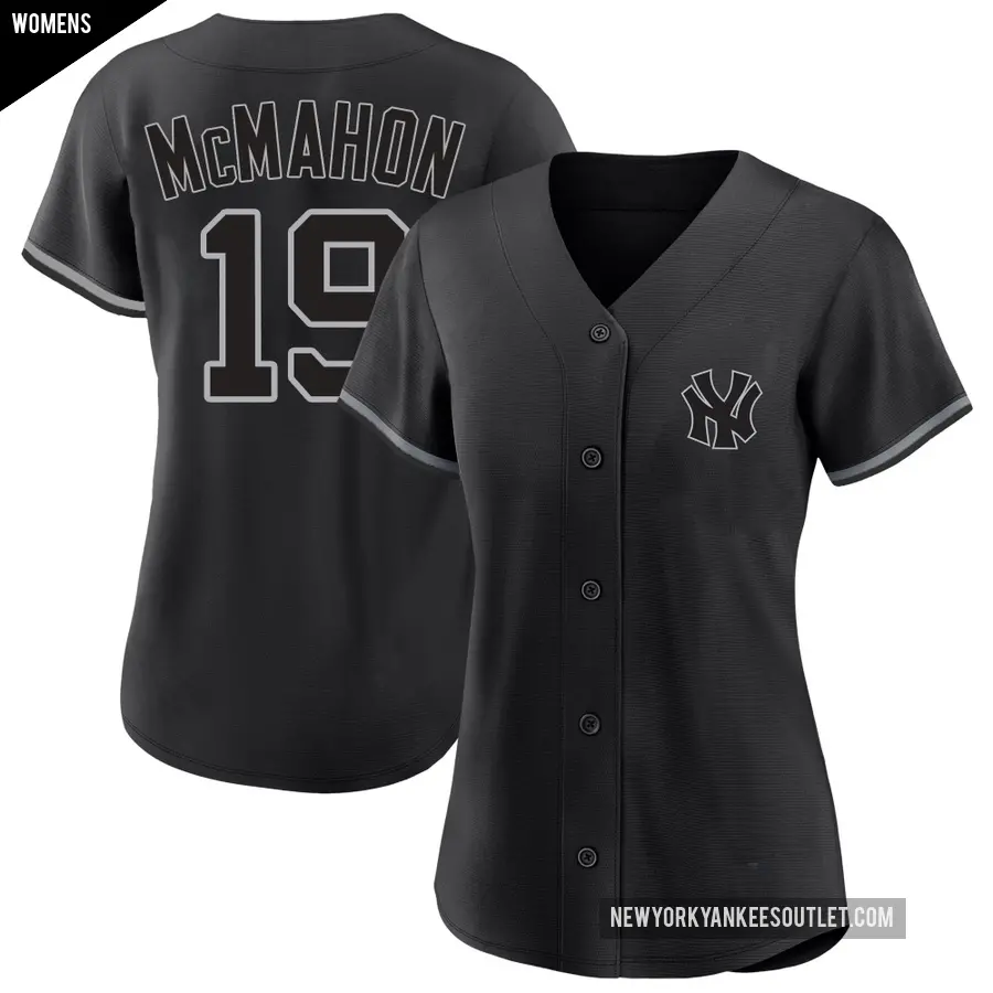 Women's New York Yankees ＃19 Ryan McMahon Replica Black Fashion Jersey