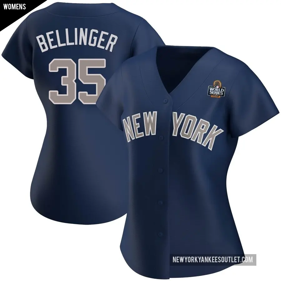 Women's New York Yankees ＃35 Cody Bellinger Authentic Navy Alternate 2024 World Series Jersey