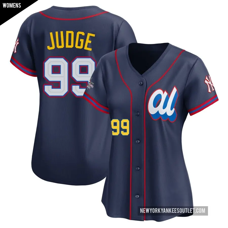 Women's New York Yankees ＃99 Aaron Judge Limited Navy American League 2025 All-Star Edition Jersey