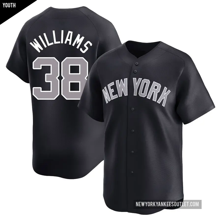 Youth New York Yankees ＃38 Devin Williams Limited Navy Alternate Jersey